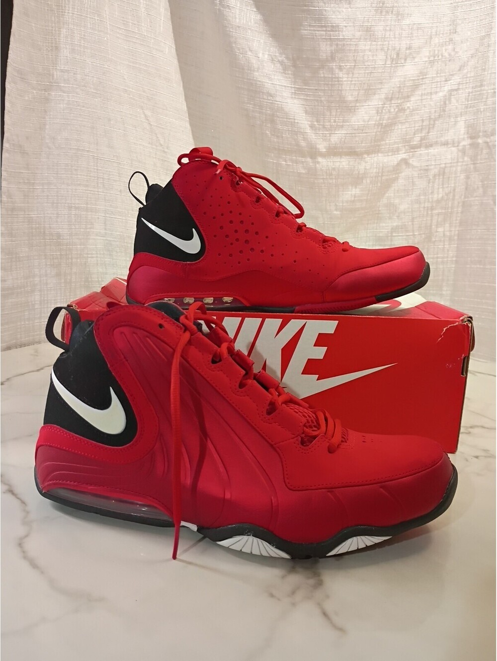 Nike Air Max Waxy University Red White Black Size 12